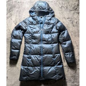 Eddie Bauer Full Zip Puffer Jacket EB 550 Women's Size Small Green